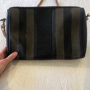 Vintage Fendi Pequin Striped Crossbody Bag